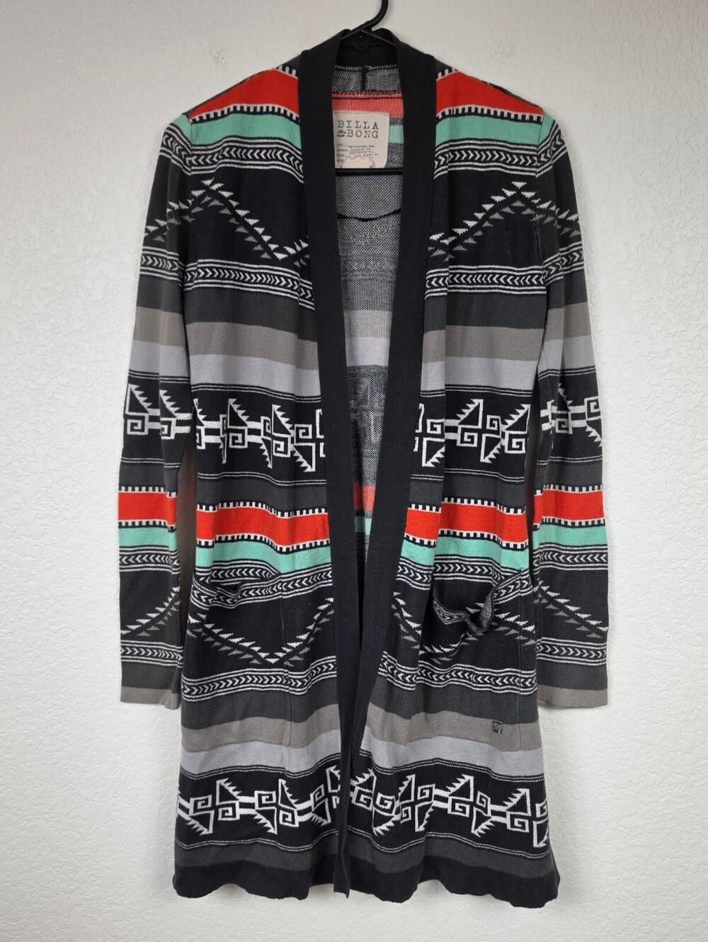 Vintage Y2K 90s Billabong Tribal Aztec Cardigan Sweater